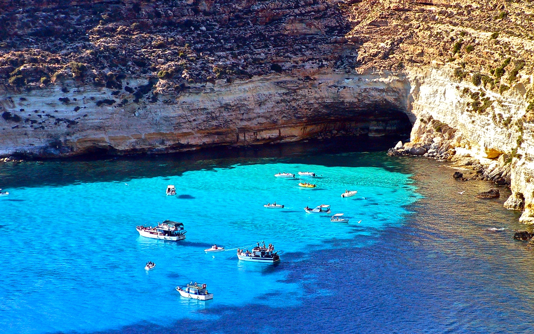 veduta di Lampedusa