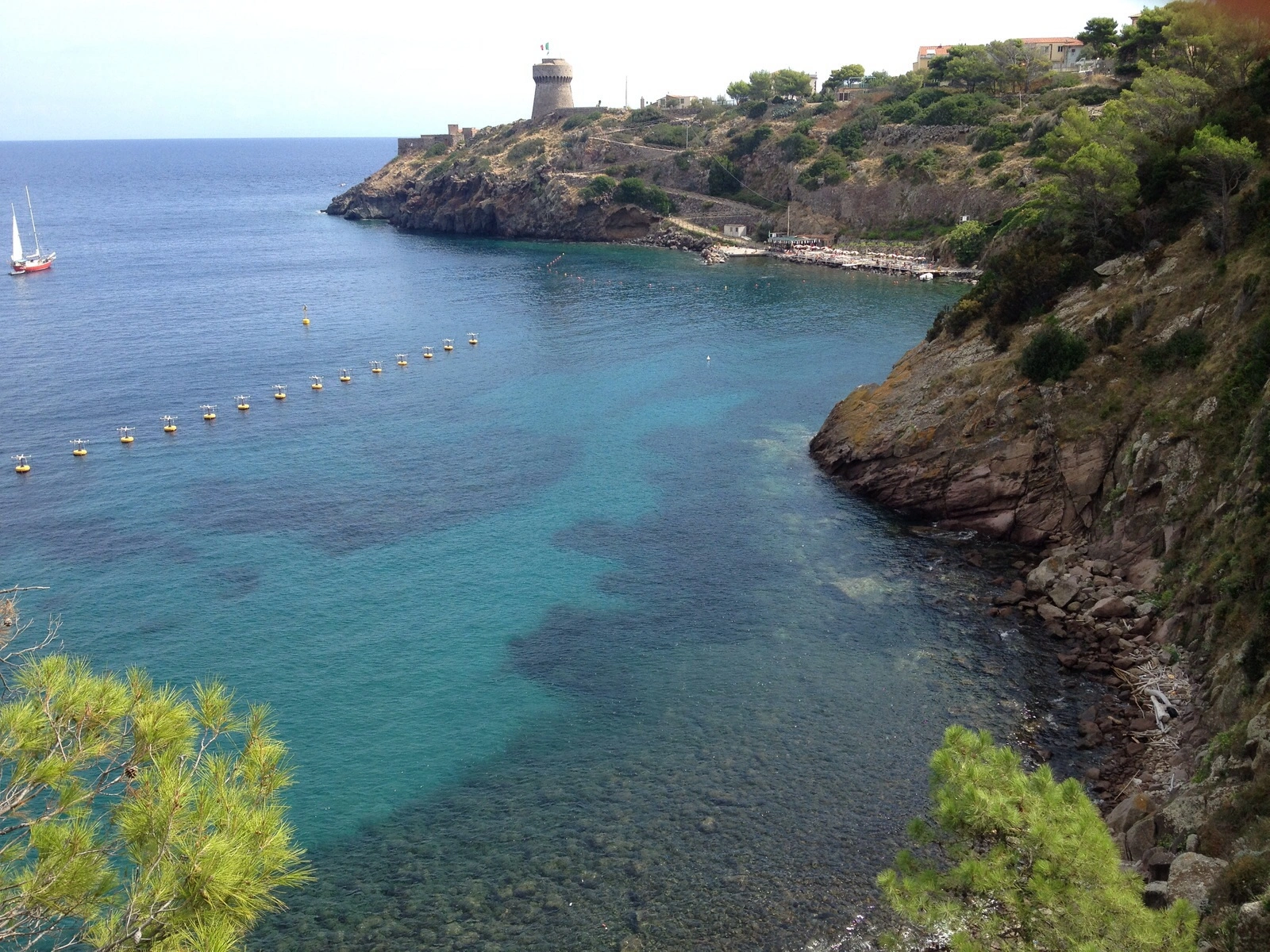veduta mare capraia